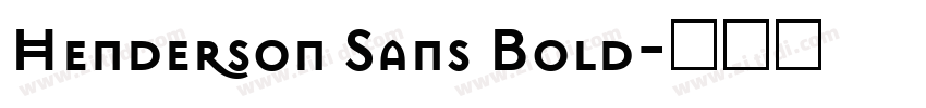 Henderson Sans Bold字体转换